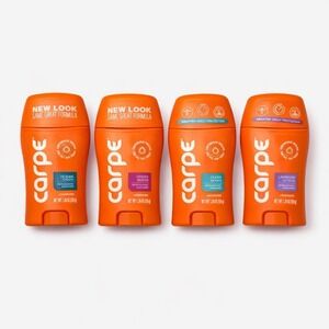Carpe Stick Antiperspirants Deodorants Lot of 4 Assorted‎ Sealed NEW